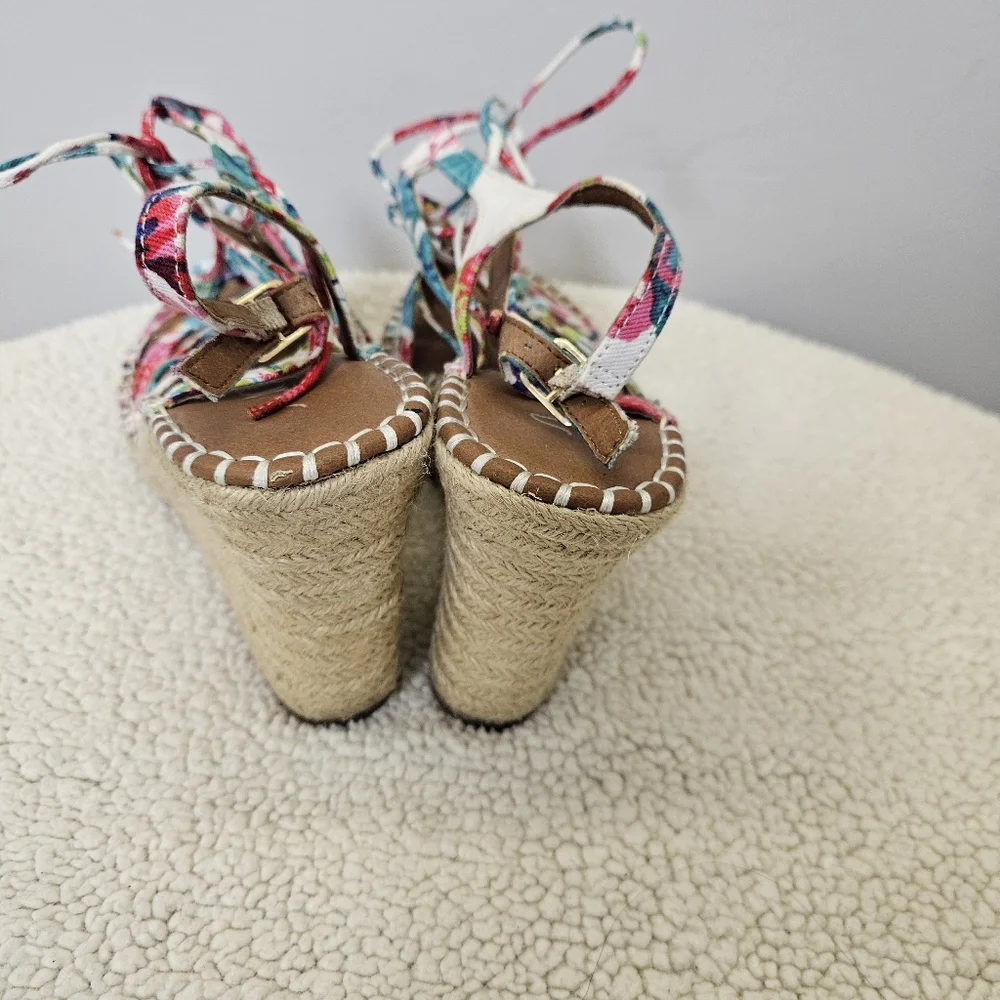 Sugar Colorful Strappy Wedge Sandals Size 8.5 - Picture 12 of 16